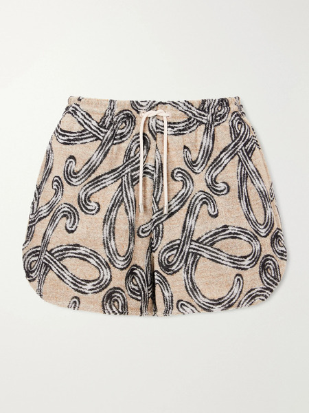  Loewe Loewe - +paula's Ibiza Printed Cotton-blend Terry Shorts - Beige 