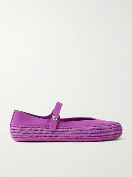  Loewe Loewe - + Paula's Ibiza Rio Suede Mary Jane Espadrilles - Purple 