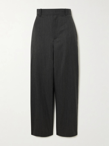  Loewe Loewe - Pinstriped Wool Wide-leg Pants - Charcoal 