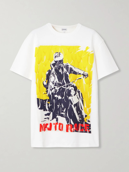  Loewe Loewe - Printed Cotton-blend Jersey T-shirt - White 