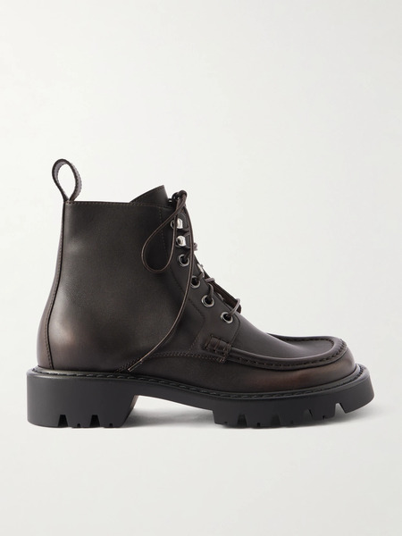  Loewe Loewe - Sierra Donut Leather Ankle Boots - Dark Brown 