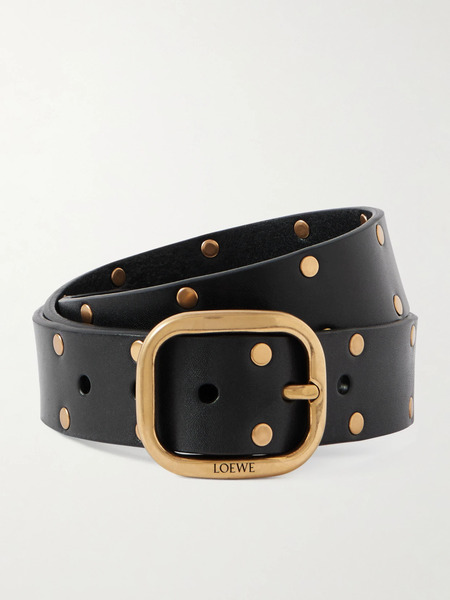  Loewe Loewe - Studded Leather Belt - Black 
