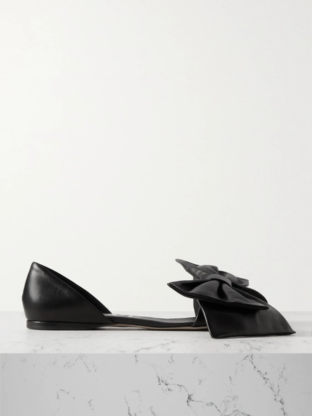  Loewe Loewe - Toy Bow-detailed Leather Slides - Black 