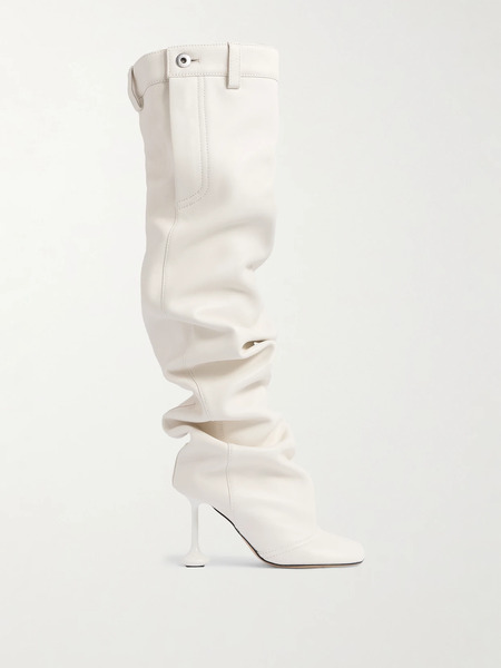 Loewe Loewe - Toy Panta Leather Over-the-knee Boots - White 