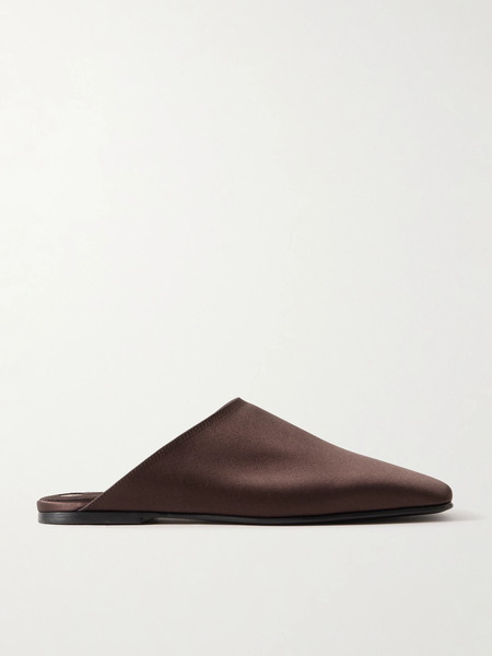  Loro Piana Loro Piana - Alba Satin Slippers - Tan 