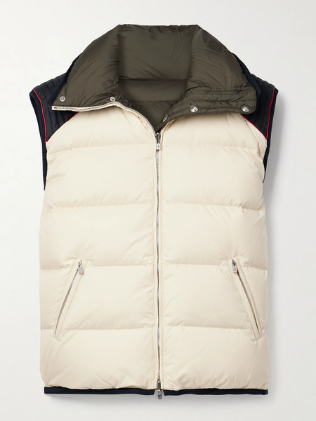  Loro Piana Loro Piana - Andry Reversible Two-tone Quilted Shell Down Vest - Off-white 