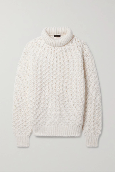  Loro Piana Loro Piana - Cashmere And Silk-blend Turtleneck Sweater - Ivory 