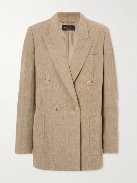  Loro Piana Loro Piana - Double-breasted Linen Blazer - Brown 