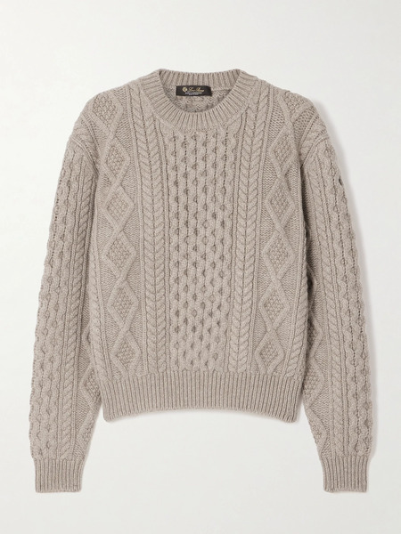  Loro Piana Loro Piana - Eyre Cashmere-blend Sweater - Light Brown 
