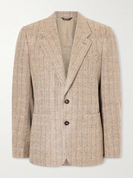  Loro Piana Loro Piana - Hedland Checked Tweed Blazer - Light Brown 