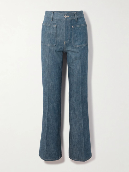  Loro Piana Loro Piana - Lamark High-rise Flared Jeans - Mid Denim 