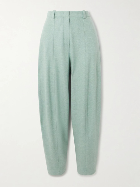  Loro Piana Loro Piana - Pleated Tapered Cashmere-blend Pants - Mint 