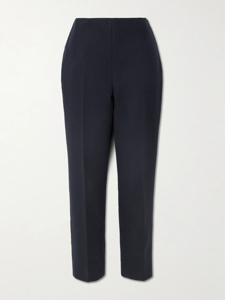  Loro Piana Loro Piana - Ralph Pleated Cashmere Straight-leg Pants - Navy 