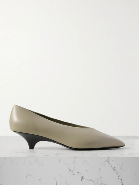  Loro Piana Loro Piana - Rebecca Leather Pumps - Light Green 