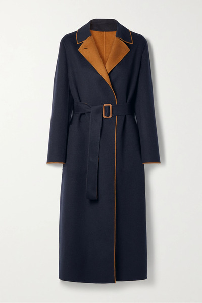  Loro Piana Loro Piana - Reversible Belted Cashmere Coat - Navy 