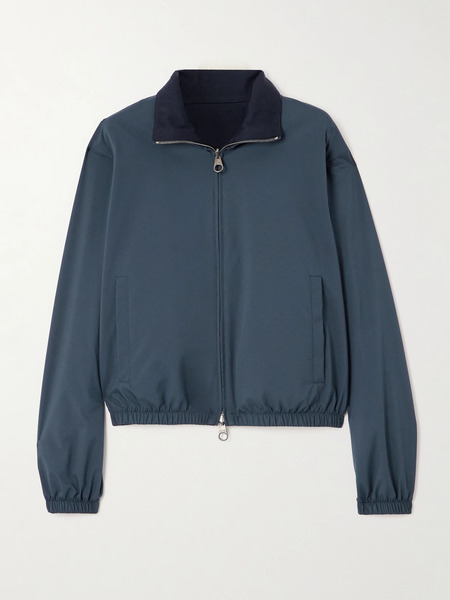  Loro Piana Loro Piana - Reversible Shell And Cashmere Bomber Jacket - Navy 