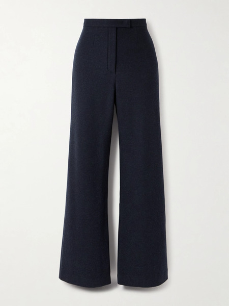  Loro Piana Loro Piana - Robin Cashmere-blend Wide-leg Pants - Navy 