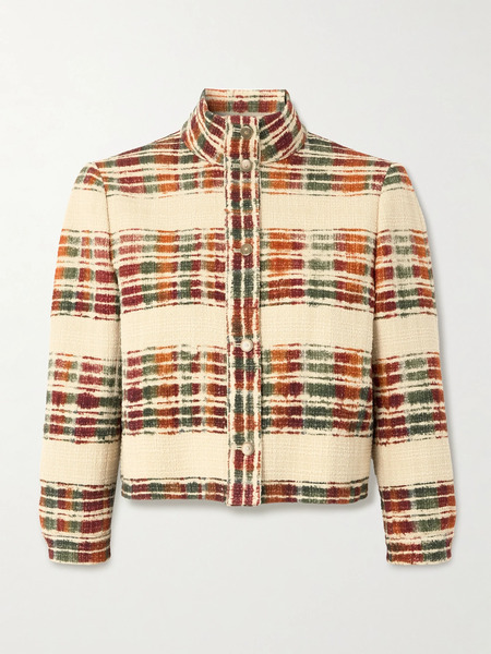  Loro Piana Loro Piana - Striped Wool-bouclé Jacket - Multi 