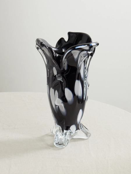  Louise Roe Louise Roe - Drape Glass Vase - Black 