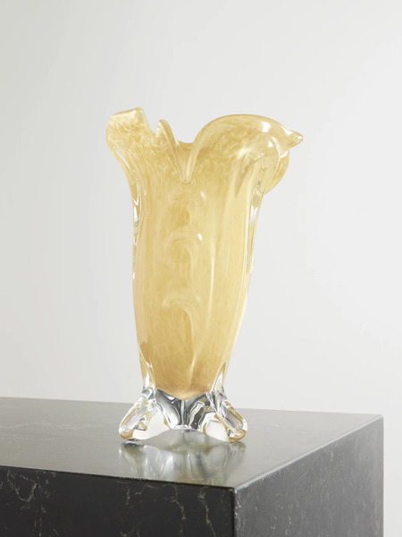  Louise Roe Louise Roe - Drape Glass Vase - Pastel Yellow 
