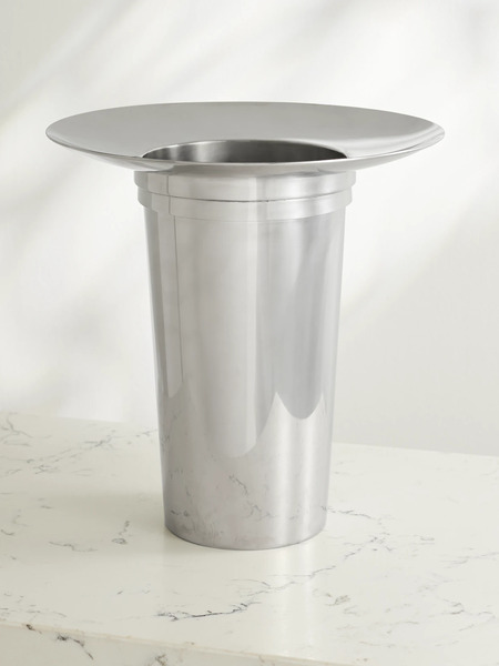  Louise Roe Louise Roe - Fountain 1 Stainless Steel Vase - Silver 