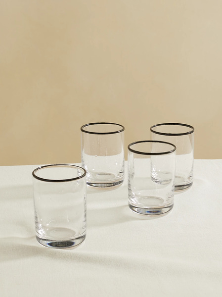  Louise Roe Louise Roe - + Sophia Roe S.r. Collection Low Set Of Four Glasses - Clear 