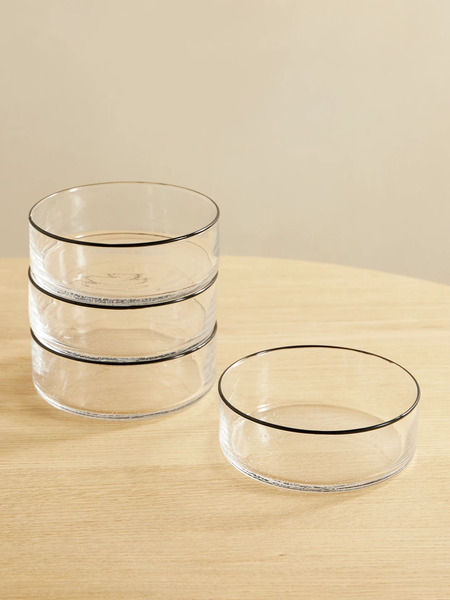  Louise Roe Louise Roe - + Sophia Roe S.r. Collection Set Of Four Glass Trays - Clear 