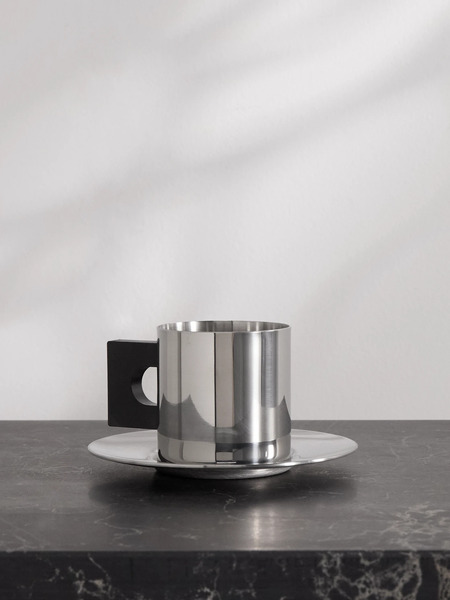  Louise Roe Louise Roe - + Sophia Roe S.r. Collection Stainless Steel Cup And Saucer Set - Silver 