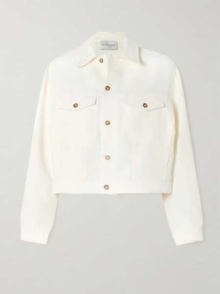  Loulou De Saison Loulou De Saison - Kerria Dupioni Jacket - Ivory 