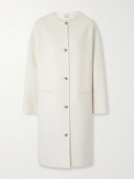  Loulou De Saison Loulou De Saison - Kerry Wool And Cashmere-blend Coat - Ivory 