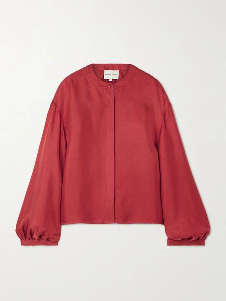  Loulou De Saison Loulou De Saison - Lea Silk Blouse - Red 