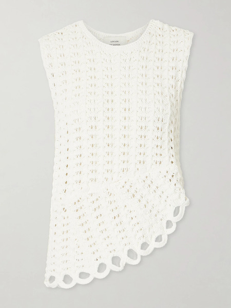  Loulou De Saison Loulou De Saison - Saez Crocheted Top - Ivory 