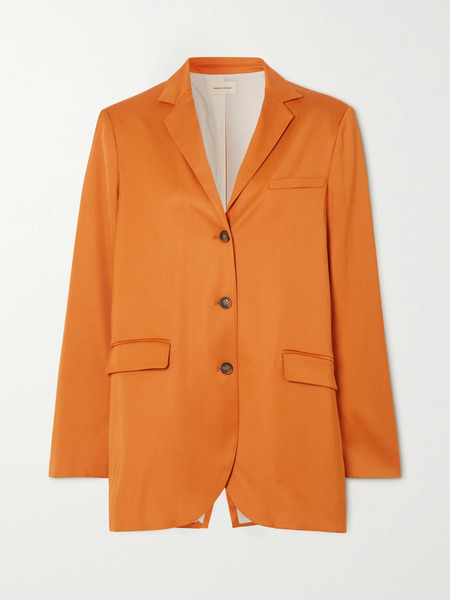  Loulou De Saison Loulou De Saison - Sund Oversized Satin Blazer - Orange 