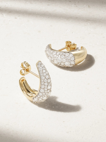  Lucy Delius Lucy Delius - Signature 14-karat Gold Diamond Earrings - One Size 