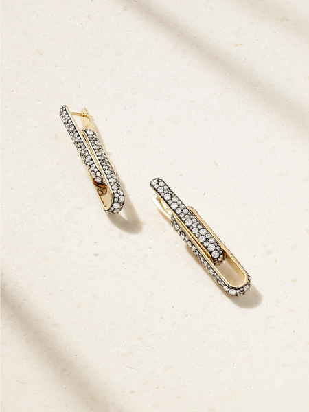  Lucy Delius Lucy Delius - Stirrup 14-karat Gold Diamond Earrings - One Size 