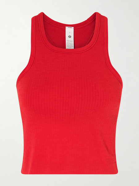  Lululemon Lululemon - Ebb To Street Ribbed Jersey Tank - Red 