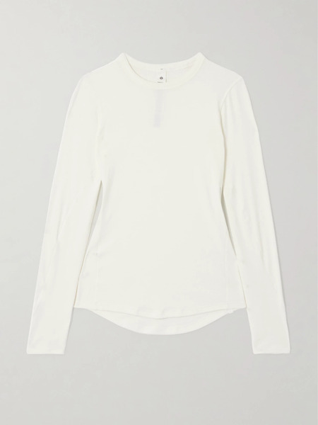  Lululemon Lululemon - Hold Tight Ribbed Stretch-modal T-shirt - White 