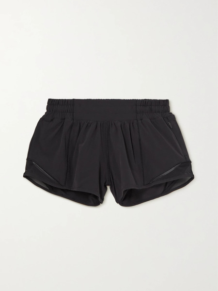  Lululemon Lululemon - Hotty Hot Low-rise Mesh-paneled Stretch Recycled-swift Shorts - 2.5 
