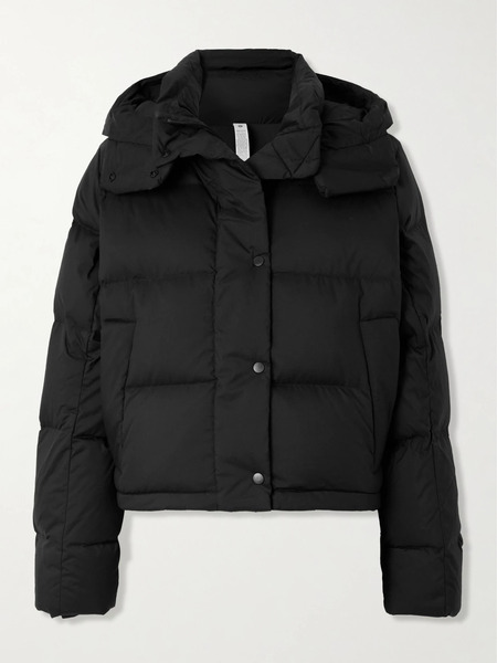  Lululemon Lululemon - Wunder Puff Hooded Quilted Recycled-softmatte™ Down Jacket - Black 