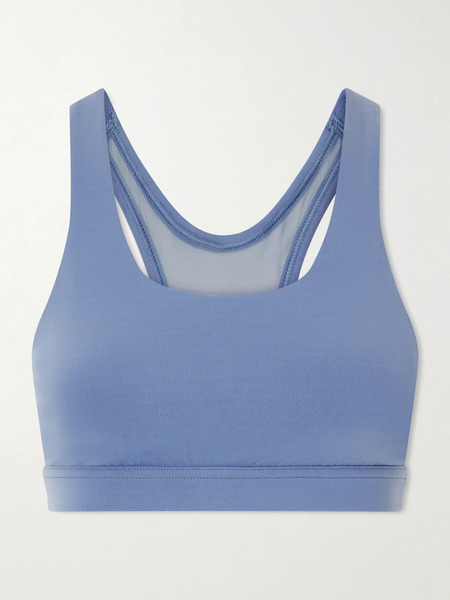  Lululemon Lululemon - Wunder Train Mesh-back Everlux™ Bra Medium Support, B/c Cup - Blue 