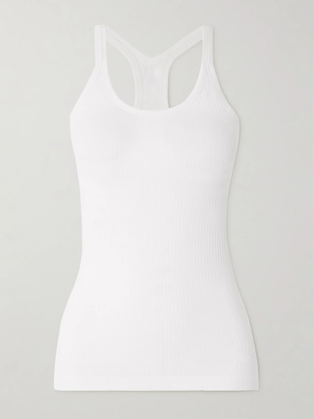  Lululemon Lululemon - Yoga Ebb To Street Ribbed Stretch-jersey Tank - White 