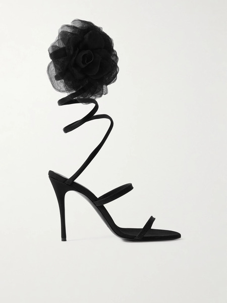  Magda Butrym Magda Butrym - Appliquéd Grosgrain Sandals - Black 
