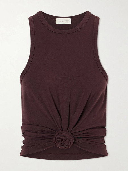  Magda Butrym Magda Butrym - Cotton-stretch Tank Top - Brown 