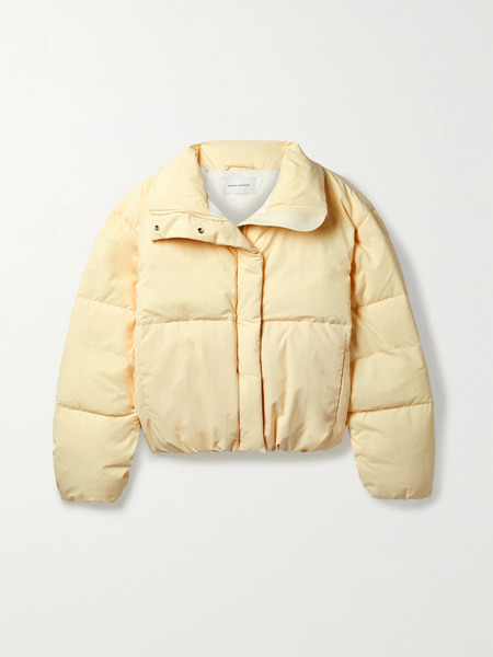  Magda Butrym Magda Butrym - Cropped Quilted Shell Down Jacket - Cream 