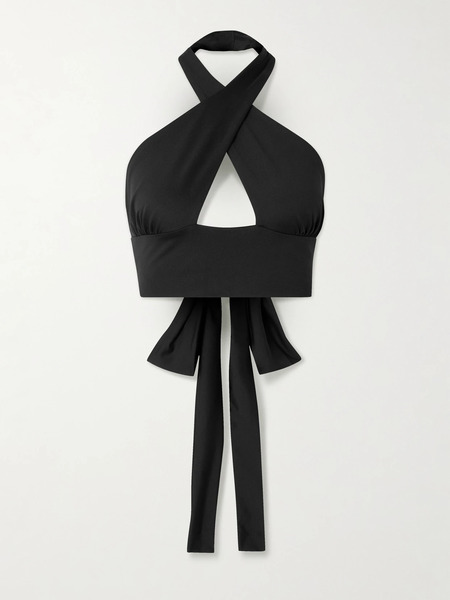  Magda Butrym Magda Butrym - Cutout Halterneck Bikini Top - Black 
