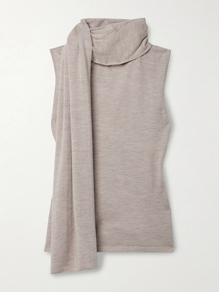  Magda Butrym Magda Butrym - Draped Wool, Silk And Cashmere-blend Tank - Beige 