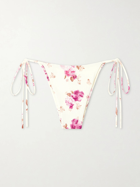  Magda Butrym Magda Butrym - Floral-print Bikini Briefs - Cream 