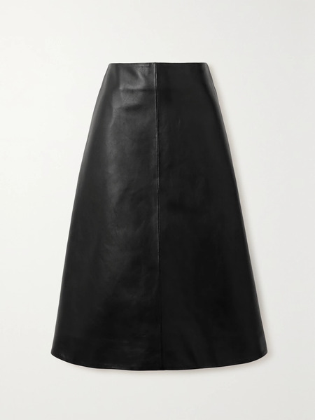  Magda Butrym Magda Butrym - Leather Midi Skirt - Black 