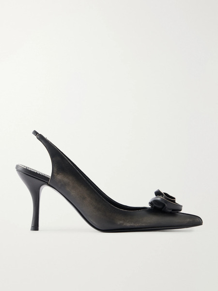  Magda Butrym Magda Butrym - Rose Leather Pumps - Black 