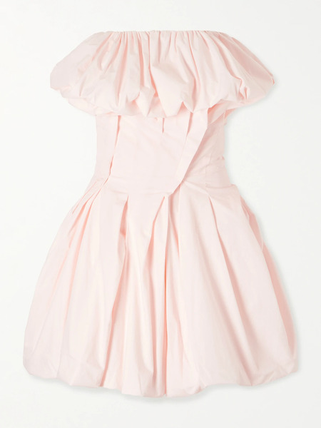  Magda Butrym Magda Butrym - Tiered Gathered Cotton-poplin Mini Dress - Pink 